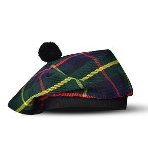 7152 Scottish Hat Tam O Shanter Bonnet Tartan Acrylic Wool